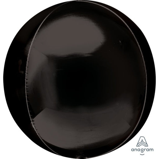 Jumbo Black Orbz Foil Balloon, 21 Inch