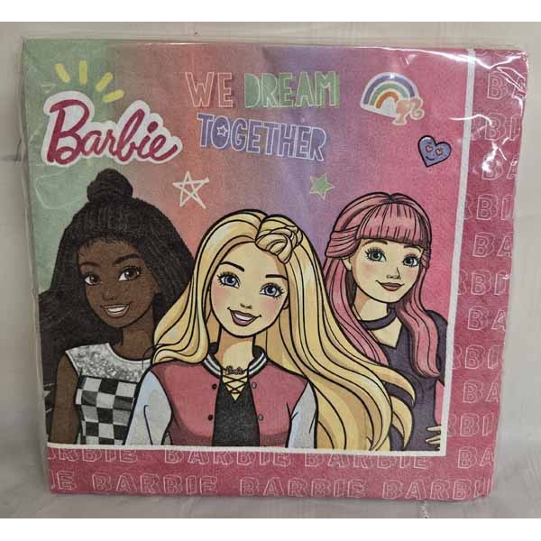Barbie Dream Together Lunch Napkins, 16 Count