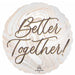 Satin Marble Wedding Round Foil Balloon, 18 Inch