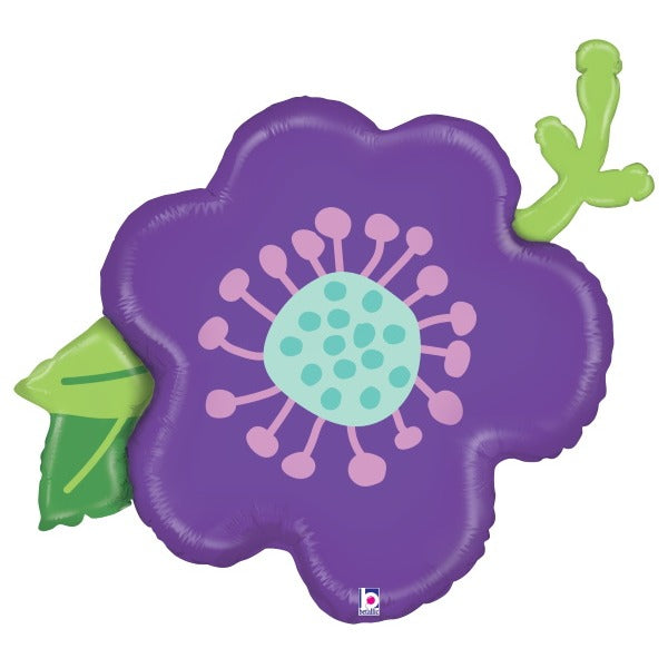 Purple Flower Foil Balloon, 39 Inch