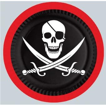 9-Inch Pirate Plates, 8-Pack