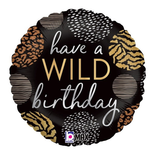 Wild Birthday 18-Inch Round Foil Balloon