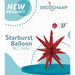 Decochamp Red Starburst Foil Balloon, 22 Inch