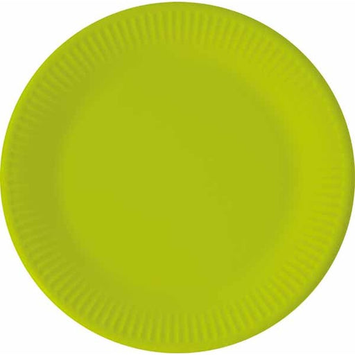 Solid Lime Green 9-Inch Paper Plates, 8 Count