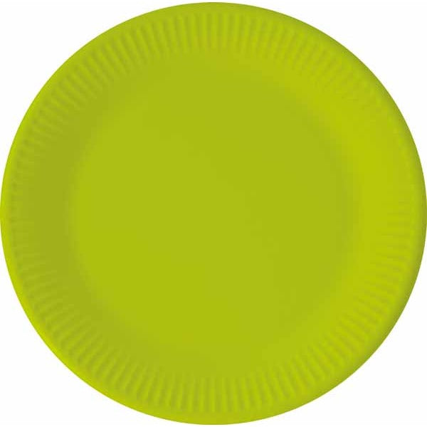 Solid Lime Green 9-Inch Paper Plates, 8 Count