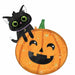 Halloween Cat & Pumpkin 29-Inch Shaped Foil Balloon