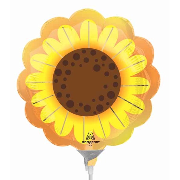 Sunflower Glow Mini Shape Foil Balloon