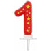 Stars Number 1 Birthday Candle