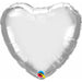 18-Inch Chrome Silver Heart Foil Balloon