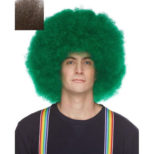 Dark Brown Sepia Afro Costume Wig