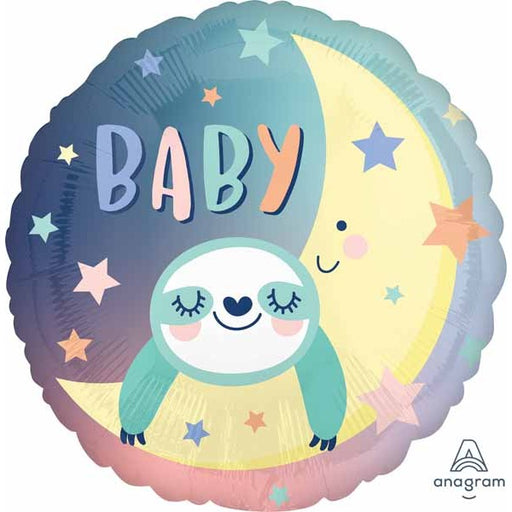 Baby Sloth 18-Inch Round Foil Balloon