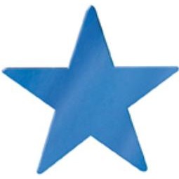 20-Inch Blue Die-Cut Foil Star Decoration
