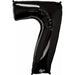 Black Number 7 Balloon, 34 Inch