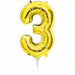 16 Inch Gold Number 3 Balloon
