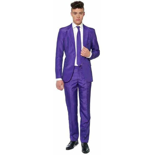 Suitmeister Men's Solid Purple Suit, Medium