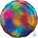 18 Inch Iridescent Rainbow Round Foil Balloon
