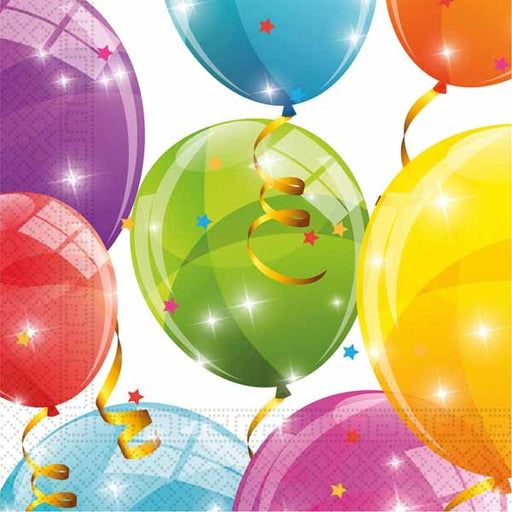 Serviettes de table 2 épaisseurs Spark Balloons, paquet de 20