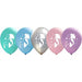 12-Inch Mermaid Latex Balloons with Two-Sided Print, 50 Count