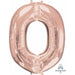 33 Inch Rose Gold Letter O Balloon