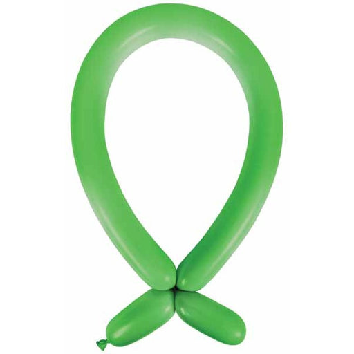 Anagram Festive Green 260 Modelling Latex Balloons, 100 Count