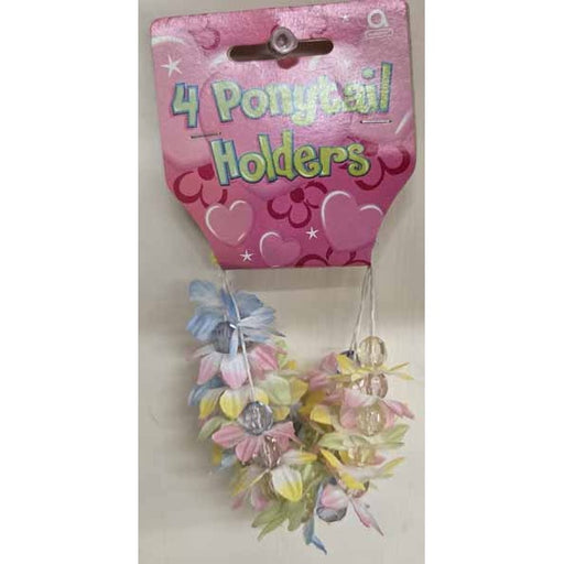 Hula Girl Ponytail Holders, 4 Pack