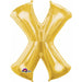 16-Inch Gold Letter X Foil Balloon