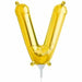16-Inch Gold Letter V Balloon