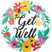 Floral Get Well 18 Inch Foil Balloon