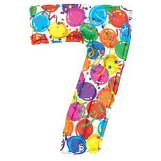 Party Megaloons Number 7 Balloon, 40 Inch