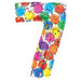 Party Megaloons Number 7 Balloon, 40 Inch