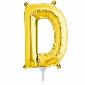 16" Gold Letter D Balloon