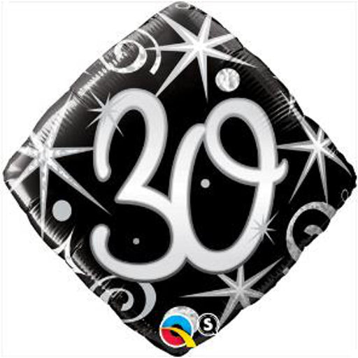 30 Elegant Sparkle & Swirls Balloons - 18" Diameter (Pack Of 30)