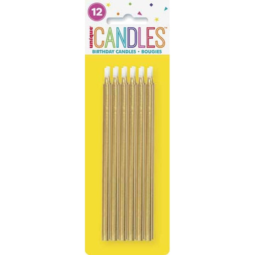 Gold 5-Inch Birthday Candles