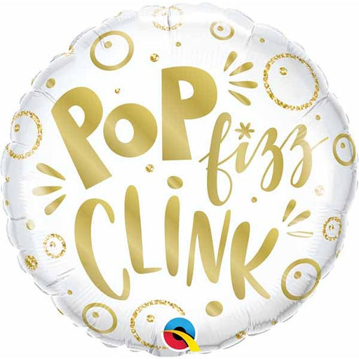 Pop Fizz Clink 18" Round Foil Balloon