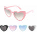 Heart-Shaped Wavy Frame Glasses with Colored Lenses, 12 Pairs