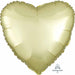 18 Inch Pastel Yellow Satin Luxe Heart Foil Balloon