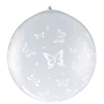 BUTTERFLIES NECK UP 3' CLEAR 2/BAG