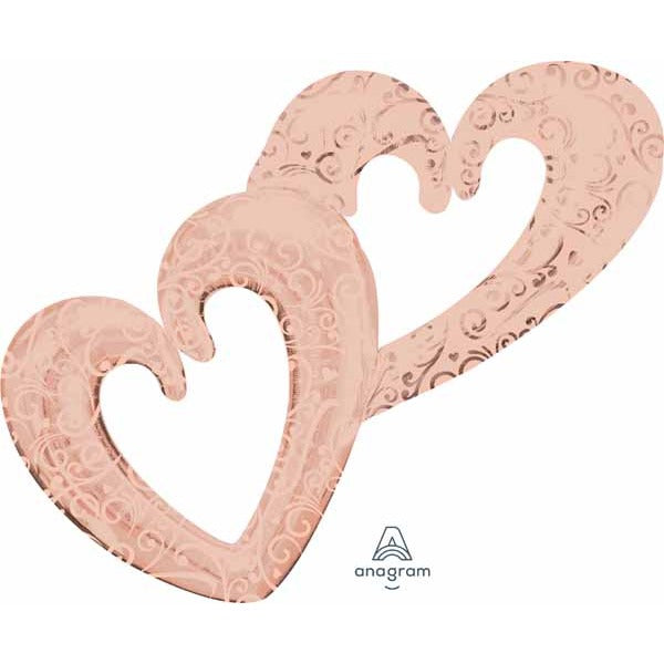 Rose Gold Hearts 53 Inch Foil Balloon