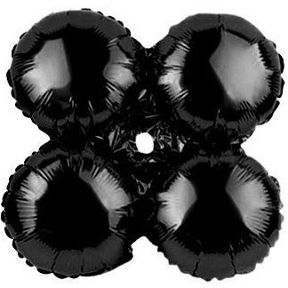 8 Inch Black Foil Quad Balloon