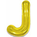 Gold Letter J Foil Balloon, 34 Inch