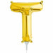 16" Gold Letter T Balloon