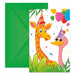 Jungle Balloon Party Invitations with Envelopes, 6 Pack
