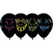 Sempertex Neon Masks Black 11-Inch Latex Balloons, 50 Count