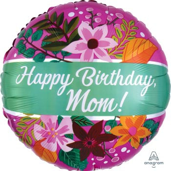 Happy Birthday Mom Foil Balloon