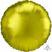 Lemon Yellow Satin Luxe Round Foil Balloon, 18 Inch