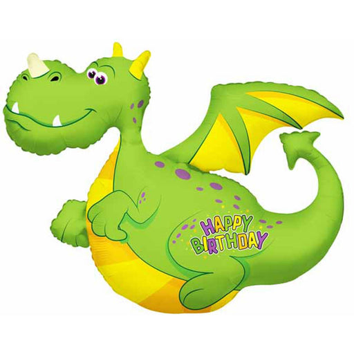 "36" Birthday Dragon Shape Balloon - Premium Packaged"