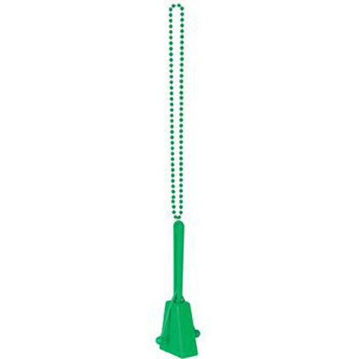 36" Green Beads With Clackers.