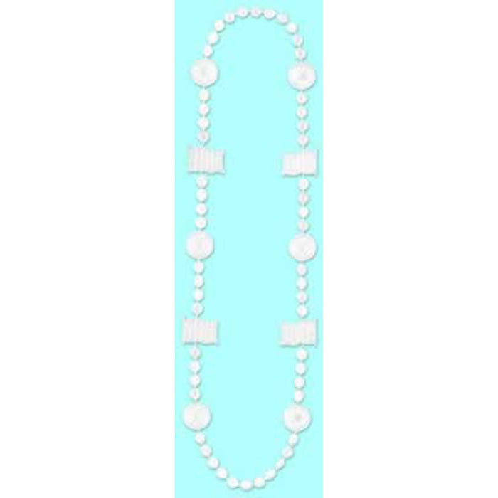 36" White Racing Beads