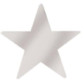 20-Inch Silver Die-Cut Foil Star Decoration