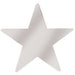 20-Inch Silver Die-Cut Foil Star Decoration
